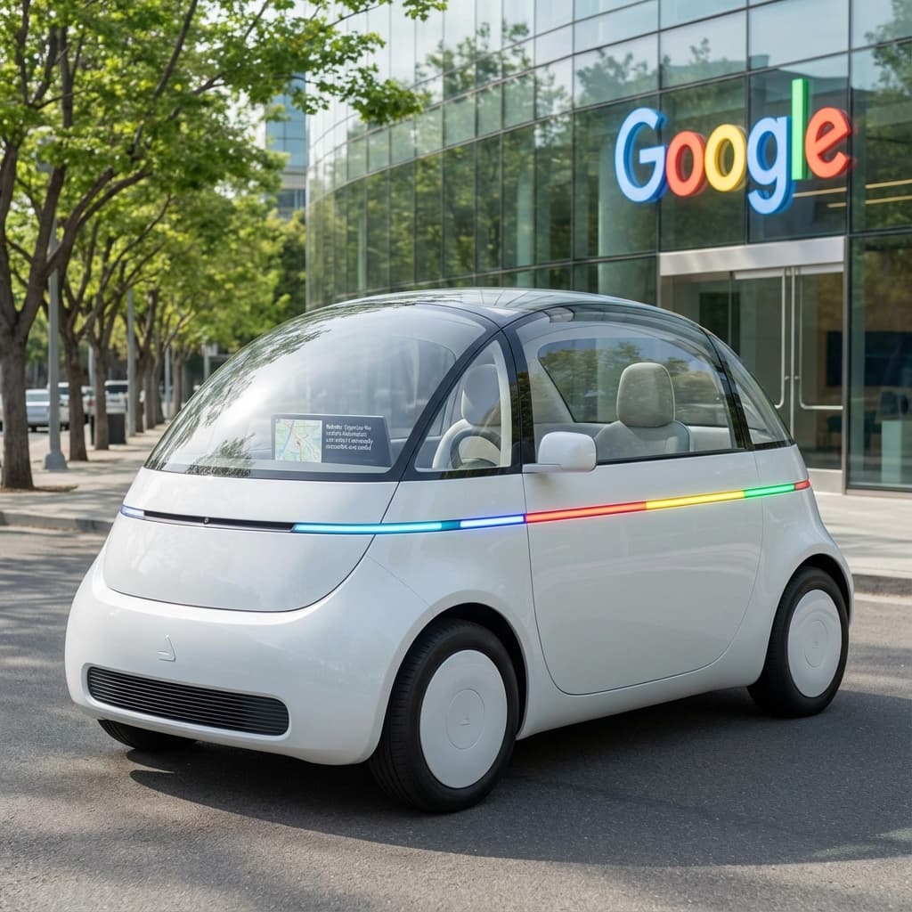 google style self driving card